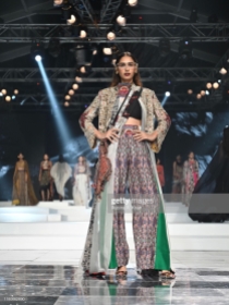 NEW DELHI, INDIA - OCTOBER 12: Anamika Khanna's collection at the Lotus Make-Up India Fashion Week Spring Summer 2020 Finale presented by the FDCI on October 12, 2019 in New Delhi, India. (Photo by Rubina A. Khan/Getty Images)