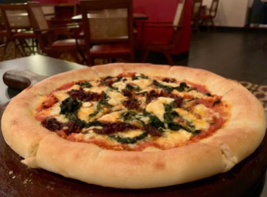Goat Cheese & Spinach Pizza | Photo: Rubina A Khan