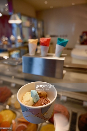 DOHA, QATAR: A gelato assortment at Gelato at the Mandarin Oriental, Doha in Qatar